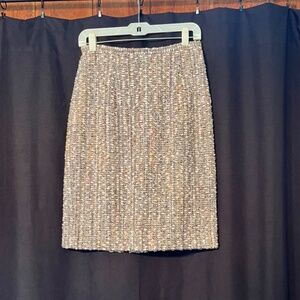 Pink/Brown Neiman Marcus Tweed Skirt